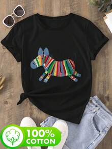Women T-Shirts - Black - View 2