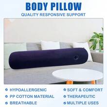 1 chiếc gối trụ bơm hơi, khoảng 37 inch, gối dành cho người nằm nghiêng, thích hợp cho du lịch và cắm trại, gối trụ nâng đỡ cổ. - Nhiều màu - Xem 6