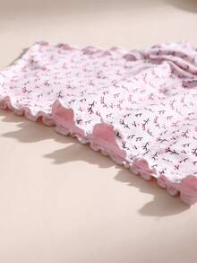 2pcs Floral Print Ruffle Mid-Waist Comfortable Breathable Women's Hipster Panties, Suitable For Yoga, Sports And Daily Wear - Multicolor - View 12