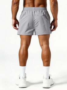 Quần short thể thao nam, nhiều màu sắc để lựa chọn, quần short thể thao chạy bộ nam, quần short mùa hè ngoài trời nhanh khô, thoáng khí. - Màu Xám nhạt - Xem 5