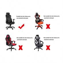 SARAFLORA - Fundas elásticas para sillas de juegos lavables para sillón silla giratoria silla de juegos silla de computadora color burdeos XL - Borgoa - Ver 8