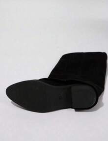Women's Boot With Synthetic Suede Cover, High Shaft, Comfortable, Fashionable, Elegant, Stylish Winter Boot 9002 - Black - View 7