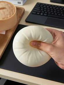 1pc Colorful Dumpling Shaped Stress Ball Toy, Squeeze Dough Ball Pressure Relief Hand Toy, Steamer Bread Stretch Desktop Toy, Christmas Gift - A - View 11