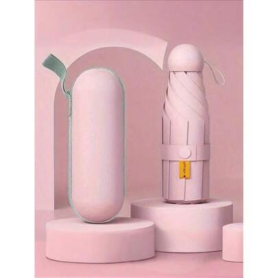 Ô dù du lịch siêu nhẹ, chống mưa và nắng - chống tia UV, chống gió, nhẹ, có thể gấp gọn, ô dù mini di động, phù hợp cho phụ nữ, trẻ em và khách du lịch.