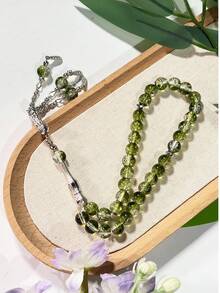 1pc Muslim 33 Beads Cracked Tasbih Prayer Beads, Minimalist Versatile Unisex Design - Multicolor - View 7