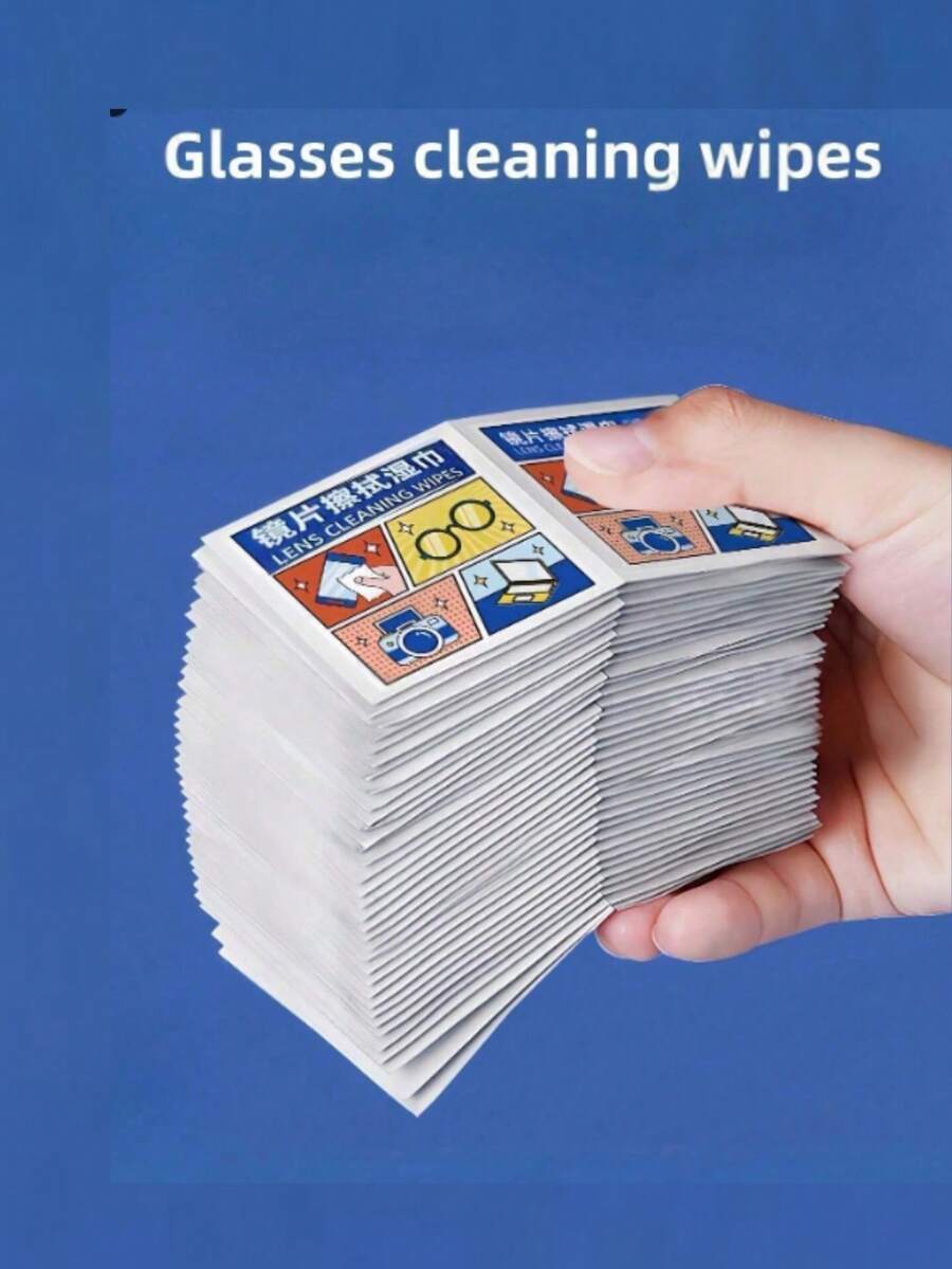 Mini Eyeglass Cleaning Wet Wipes, Disposable Eyeglass Lens Cleaning Cloth, Suitable For Glasses And Other Glass Surfaces. Portable Packaging. Suitable For Home Use, Outdoor Camping, Travel And Other Scenarios. 2. Mobile Screen/Glass Cleaning Wet Wipes, Suitable For Quick Wiping And Drying Glasses And Screens. Individually Sealed Packages. Glass Cleaning Paper, Portable Glass Cleaning Paper. Suitable For Travel, Outdoor Activities, Sports, Office, School And Other Occasions. - Nhiều màu - Xem 1
