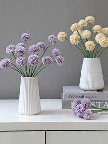 1 Bó hoa giả, hoa cẩm tú cầu, hoa cúc tròn, thích hợp trang trí đám cưới, nhà cửa, nhà hàng, phòng ngủ, bình hoa, lễ hội và tiệc sinh nhật, quà tặng ngày lễ tình nhân, vật liệu tự làm cho năm mới, cây giả, trang trí mùa xuân, phòng ốc, bàn làm việc, trang trí sân vườn, trang trí nội thất, quà tặng ngày lễ tình nhân, quà tặng tốt nghiệp - Màu tím - Xem 6