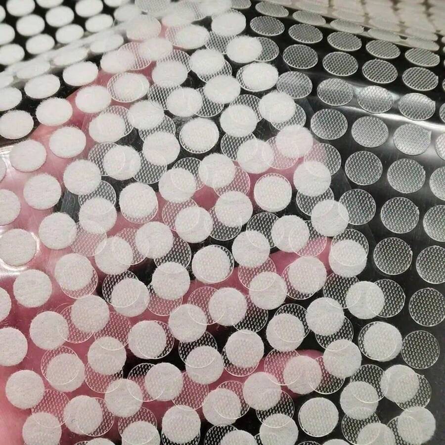 54pcs/216pcs/432pcs/1008pcs Kait Perekat Transparan Bening Diameter 1cm, Cakram Perekat Bulat Putih, Cocok untuk Pita Perekat Dua Sisi, Dapat Digunakan untuk Ruang Kelas, Kantor dan DIY di Rumah, 2pcs/1set - Putih - View 1