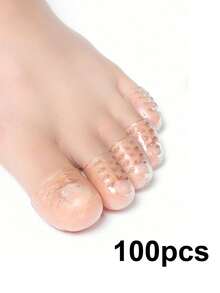 2/20/50/100pcs Toe Anti-Friction Protective Covers, Anti-Chafing Toe Sleeves, Silicone Toe Caps For Fungal Nails, Ultra-Thin Ankle Protectors, Finger Sleeves Protection Tool - Multicolor - View 14