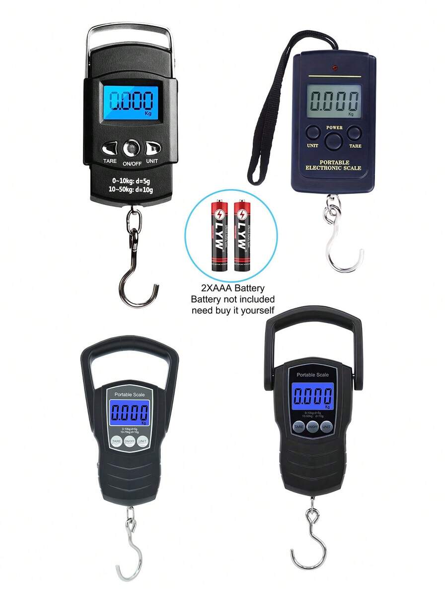 [Bestselling Product] Portable Pocket Scale With Large Capacity (50kg), Handheld Electronic Scale, High-Strength Hook, Easy-To-Store Hanging Strap, High-Definition Display, Multiple Unit Switching. Powered By 2 AAA Batteries (Batteries Not Included). - Portable electronic scales - View 1