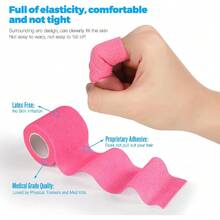 [Free Shipping]Self-Adhesive Bandage Wrapping, Breathable Adhesive Bandage Roll, Sports Elastic Self-Adhesive Wrapping, Suitable For Sports Injuries, Wrist, Knee, Ankle Sprains And Swelling (Pink). - A - View 6