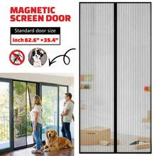 1pc Self-Sealing Anti-Mosquito Mesh Curtain With Hook And Loop & Thumbtacks, Hands-Free Bug Proof Door Net For Summer Home Kitchen Bedroom - A - View 3