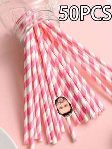1/25Pcs Personalized Face Straws, Custom Cut-Out Photos Faces With Straws And Fixings, Fun For Birthdays And Parties, Personalized Tumbler Straw Toppers - Multicolor - View 18