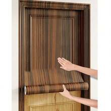 1 Rollo de papel tapiz autoadhesivo de grano de madera de material de vinilo para renovación de gabinetes de cocina, muebles, fondo, decoración de pared de dormitorio y cocina, a prueba de agua y humedad, estilo moderno - YM - Ver 2