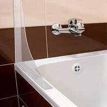 2pcs/4pcs Transparent Acrylic Bathtub Splash Guard, Curved Waterproof Design, Easy Installation With Self-Adhesive Strips, No Tools Required - Improve Bathroom Safety And Cleanliness - Multicolor - View 4