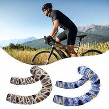 1 Cặp Tay Bọc Ghi Đông Xe Đạp Pollycycle Dệt, Chống Trượt, Giảm Sốc, Băng Bọc Ghi Đông Xe Đạp Cong Có Nút Bịt Đầu - Nhiều màu - Xem 2