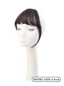 女士轻盈刘海假发，自然法式前额造型，无缝设计，轻盈舒适，直刘海，合成假发 - 彩色 - 查看 3