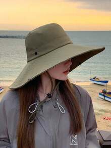 1pc Versatile Cowboy Hat, Foldable Bucket Hat For Men And Women, Suitable For Outdoor Activities Like Travel, Hiking, Sun Protection In Spring And Summer - Cowboy Hat - View 9