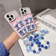 Disney Lilo & Stitch Phone Case With Beaded Chain, Cute "LOVE" Stitch 4-Grid Cartoon Print, Shockproof Clear Soft Case With Stitch Plush Doll Wrist Strap, Disney Love Heart Phone Cover For IPhone 17, 16, 15, 14, 13, 12, And 11 Pro Models. Made Of Durable TPU With Shockproof Protection. A Fun Gift For Family, Friends, Birthdays, Holidays, And Special Occasions. - 無色 - 查看 6