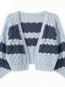 Women's New Long-Sleeve Loose Knit Cardigan For Spring  Autumn - Also Suitable For Winter  Fall Wear - Azul - Ver 8