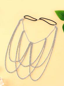 1pc Fashionable Sexy Multi-Layer Leg Chain, Crystal Elastic Cord Body Chain For Women, Personalized Nightclub Leg Jewelry - Multi-layer Leg Chain - View 3