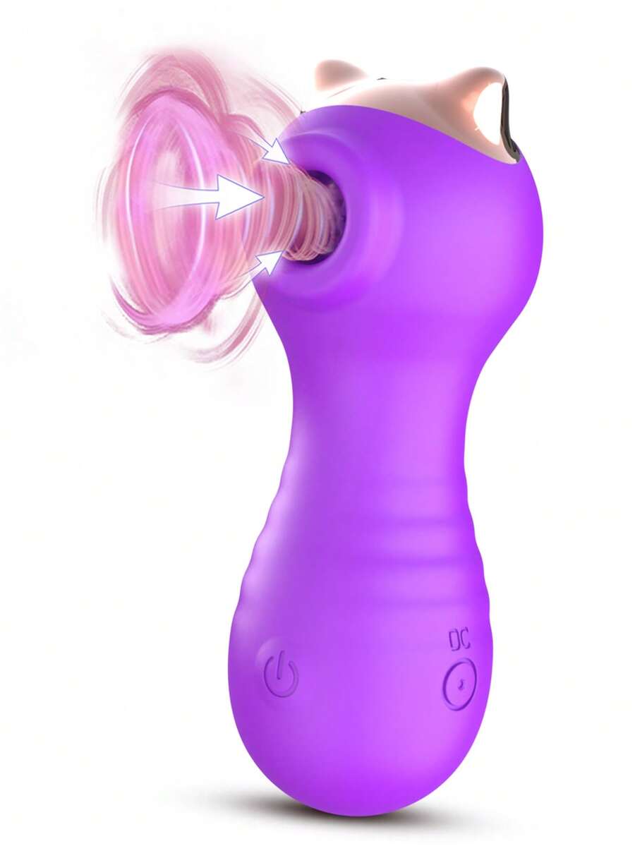 Mini Cat Sucking Vibrator Clitoral Clit Sucker Oral Stimulator Adult Women Couples Sex Toy - Purple - View 1