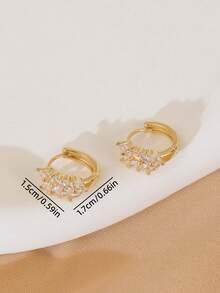 1 Đôi khuyên tai nhỏ bằng đồng sang trọng, thiết kế cao cấp, đính đá Cubic Zirconia, thích hợp cho bé gái đeo hàng ngày và trong các dịp lễ hội. - bông lúa mì - Xem 7