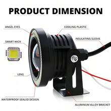 2X Đèn LED chạy ban ngày tự động COB 12V Đèn pha Angel Eye Đèn sương mù Đèn pha chống nước Đèn chạy ban ngày Đèn xi nhan Đèn LED cốp xe - 89mm - Xem 7