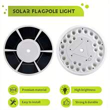 WIXHFG [Solar Flagpole Lights] Solar Flagpole Lights, Flag Lights, Camping Tent Lights, Garden Lights, Umbrella Lights, Ultra-Bright Solar-Powered Flagpole Lights, Dusk To Dawn - 26LED - 查看 6