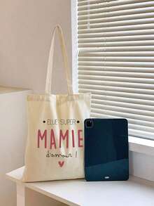 "ELUE SUPER MAMIE" 極簡輕量經典休閒純色托特包 黑色 購物原創 中性 旅行可折疊購物袋 大號托特包 適合青少年、女性、大學生、白領新人、辦公室、戶外、國小、國中、高中、工作通勤、最佳教師、女友、家人、母親節禮物 - 彩色 - 查看 6