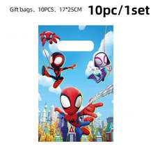 Marvel 蜘蛛侠儿童礼品袋，节日、生日、派对礼品包装袋，卡通礼品袋，生日主题蜘蛛侠手提袋 - 彩色 - 查看 5