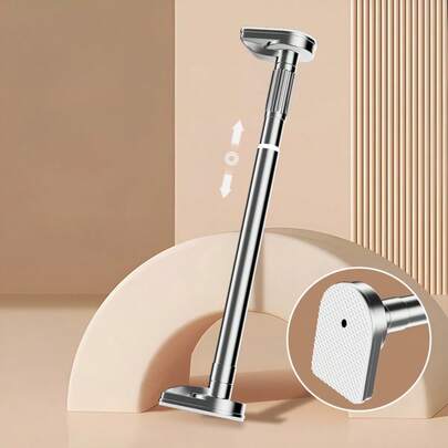 Thanh căng điều chỉnh được - Làm bằng thép không gỉ với đầu bằng nhựa, dễ dàng lắp đặt không cần khoan, thích hợp cho rèm tắm, rèm cửa, rèm cửa ra vào, giá để quần áo và phơi đồ ban công, có sẵn màu bạc, đen và trắng.