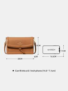 Kate Spade KS Knott Crossbody Bag for Women Small Satchel Purses with Chain Strap Flap Shoulder Bag - 棕色 - 查看 6