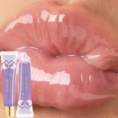 YOUNG VISION 6 Colores Brillo de Labios con Espejo de Vidrio, Aceite de Labios Transparente Hidratante con Sabor a Fruta, Bálsamo Labial Versátil para Uso Diario, Fiesta, Día de San Valentín, Día de la Madre, Primer de Maquillaje