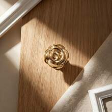 1pc Gold Rose Flower Drawer Knob, Vintage European Style Floral Cabinet Handle, Kitchen/Wardrobe/Vanity Hardware, Suitable For American/French Country Decor - A - View 7