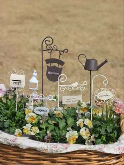 Bộ 1/2/3 bình hoa sắt cổ điển, kiểu Nhật Bản, nhiều mẫu mã để lựa chọn, thích hợp cho vườn, cây cảnh, ban công, trang trí cảnh quan.