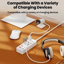 12-In-1 66W Fast Charging Power Adapter, 8-In-1 25W Fast Charging Power Adapter, Suitable For Wall Or Desktop Use, Supports USB Type-C Fast Charging, Multiple Ports And Charging Modes. USB Hub, Adapter, USB Extension Socket - View 4