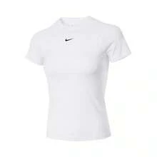 Nike Kaos Lengan Pendek Olahraga Kasual Wanita PRO DF SS BASELAYER - Putih - View 2