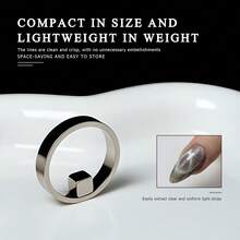 Imán de uñas de ojo de gato de agujero negro, herramienta magnética multifuncional, crea fácilmente un cautivador efecto de ojo de gato, adecuado para principiantes de DIY y salones de uñas - Multicolor - Ver 5