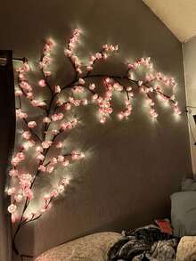 1pc Cherry Blossom Tree With Lights, 8 Flashing Modes, Suitable For Indoor/Outdoor Use In Spring/Summer, Applicable For Wedding Decor, Party Atmosphere, Valentine's Day, Christmas, Birthday, Graduation Ceremony And Plus Size - Multicolor - View 1