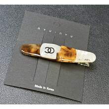 New Light Luxury Acetic Acid Hair Clip Double C Simple Versatile Bangs Side Clip Elegant Minimalist Hairpin Niche High-End - 彩色 - 查看 5