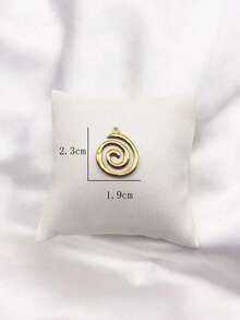 1件套时尚百搭18K镀金不锈钢海洋生物主题吊坠套装（包含太阳花贝壳、螺旋、鱼尾罗盘设计），夏季海滩度假项链、手链、DIY珠宝配件 - 金黃色 - 查看 3