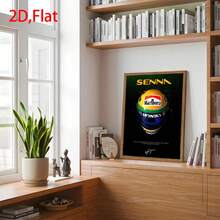 1pc Modern Racing Driver Helmet Canvas Poster, Famous World Champion Painting, Printed Graffiti Wall Art, Home Decoration Picture - Multicolor - View 4