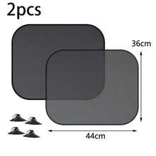 Foldable Car Windshield Sun Shade, Privacy Sunshade Curtain, Black Mesh Sunshade With Suction Cups, Blocks Glare Without Obstructing Vision, Suitable For Napping And Camping - A - View 10