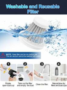 HYUNDAI Portable Rechargeable Vacuum Cleaner, Lightweight Compact Handheld Vacuum, Multi-Functional Cleaning Vacuum Suitable For Home, Car, Pet Hair Cleaning, A Household Essential - Cordless - View 4