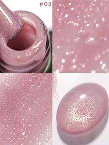 MIANEL Honey-Colored Glitter Gel Nail Polish 2026 New Whitening Rhinestone Nail Polish Suitable For Green, White, Pink Nails In Spring And Summer - Multicolor - View 16