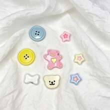 Detachable Cute Cartoon Decorations For Hollow Out Clogs, Dopamine-Inspired Accessories For Girls, Including Shoe Flowers, Shoe Clips, Shoe Laces, Hollow Out Clogs Charms - View 12