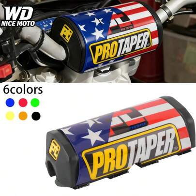 WD NICE MOTO Almohadillas protectoras cuadradas para el manillar y el pecho para motocicleta, motocross, dirt bike y pit bike. Incluye: Almohadillas para manillar de 22 mm y 28 mm, protector de pecho de algodón con estrella roja. Accesorios para motocicleta, motocross y dirt bike.