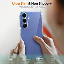 奢华透明手机壳，内置360°旋转指环支架，兼容三星Galaxy S26 Ultra S26+ S26 S25 S24 S23 S22 S21 A55 A54 A53 A52 A37 A36 A35 A34 A26 A25 A17 A16 A15 A14 - 無色 - 查看 4