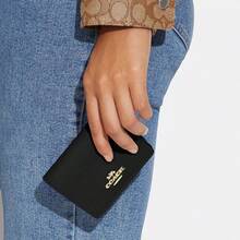 Coach Card Case 11 Mini Small Satchel Purses with Chain Strap Flap Shoulder Bag Crossbody Bag for Women - 黑色 - 查看 7